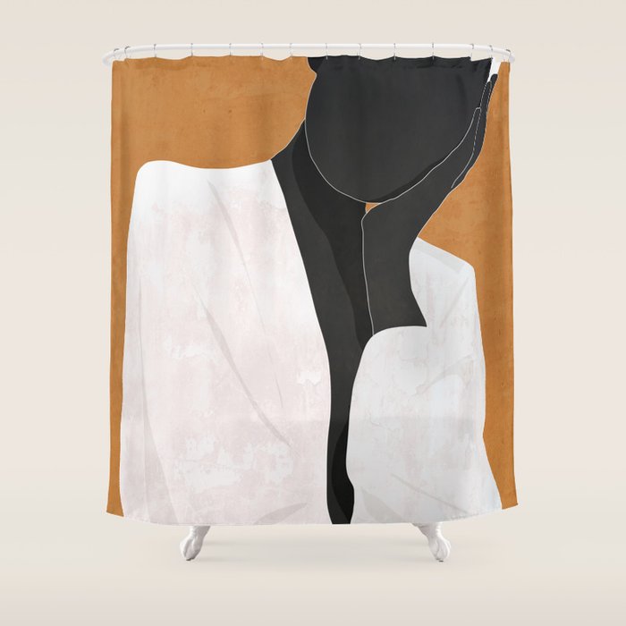 Minimal Art Girl 9a Shower Curtain Gallery Image 1