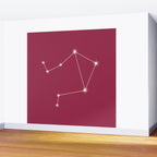 Libra Zodiac Star Constellation Line Art Pink Wall Mural Gallery Image 2