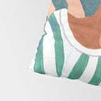 Woman in stripes in thought Pillow Sham Gallery Image 4