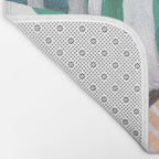 Woman in stripes in thought Bath Mat Gallery Image 2