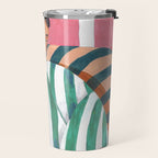 Woman in stripes in thought Travel Mug Gallery Image 2
