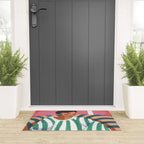 Woman in stripes in thought Welcome Mat Gallery Image 3