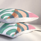 Woman in stripes in thought Pillow Sham Gallery Image 3