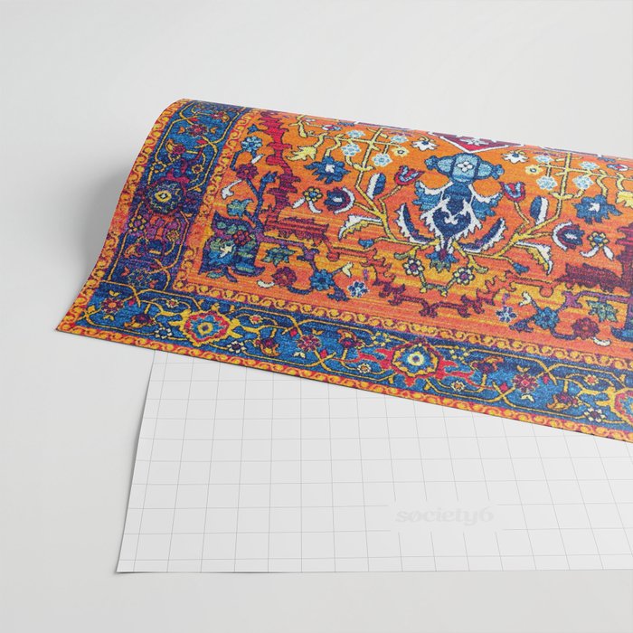 Saffron Elegance: Timeless Berber Atlas Moroccan Aesthetics Wrapping Paper Gallery Image 2