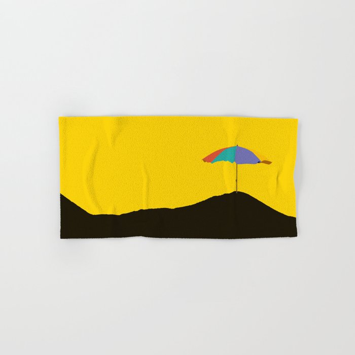 Colorful Parasol Black Yellow Background #decor #society6 #buyart Bath Towel Gallery Image 1