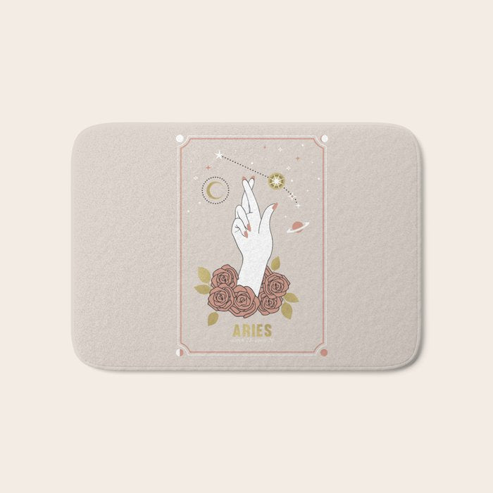 Aries Zodiac Series Bath Mat Gallery Image 1
