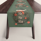 Festive Ho Ho Ho Bauble Green  Table Runner Gallery Image 1