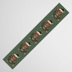 Festive Ho Ho Ho Bauble Green  Table Runner Gallery Image 3