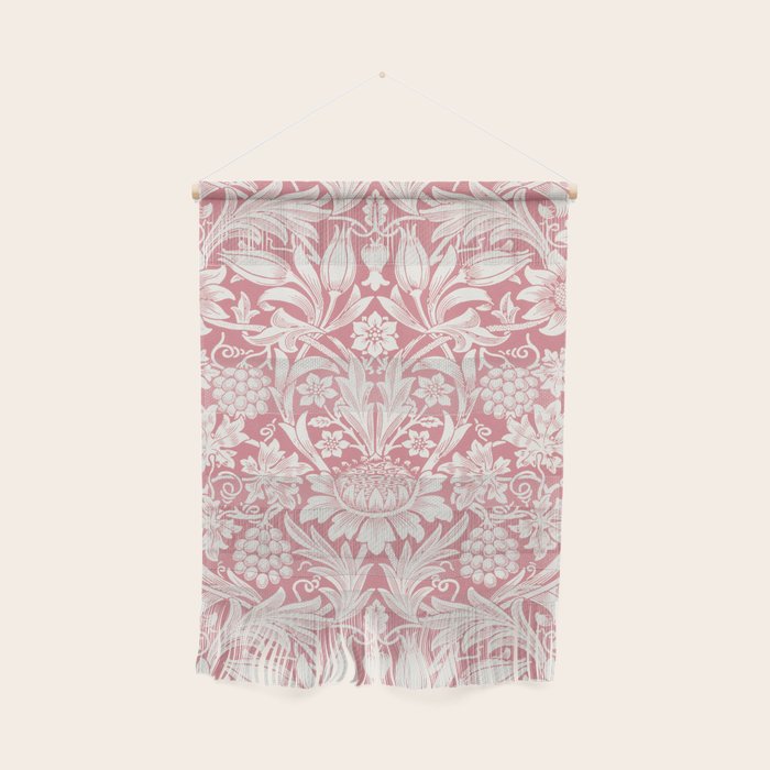 William Morris Sunflowers Pink Vintage Floral  Wall Hanging Gallery Image 1