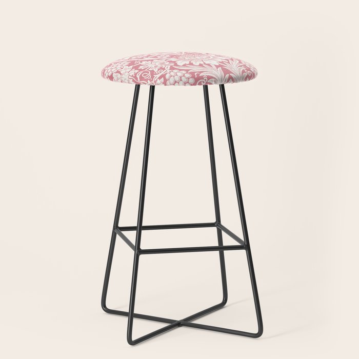 William Morris Sunflowers Pink Vintage Floral  Stool Gallery Image 1