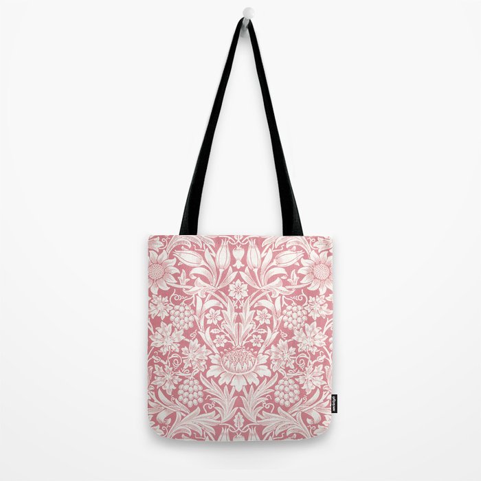 William Morris Sunflowers Pink Vintage Floral  Tote Bag Gallery Image 2