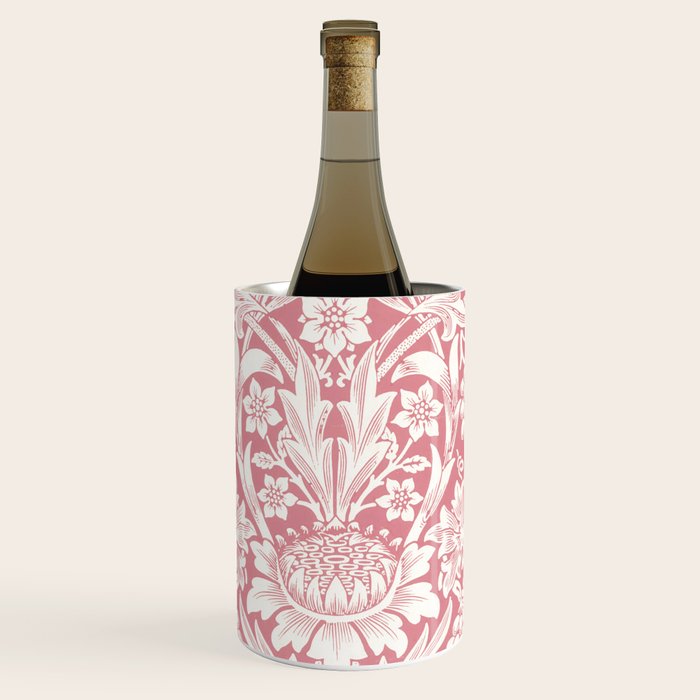 William Morris Sunflowers Pink Vintage Floral  Wine Chiller Gallery Image 1