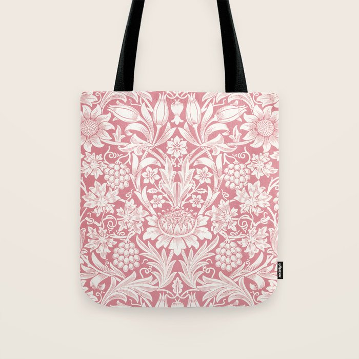 William Morris Sunflowers Pink Vintage Floral  Tote Bag Gallery Image 1