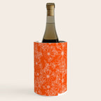 Hand drawn white bright orange modern floral Wine Chiller Gallery Image 3
