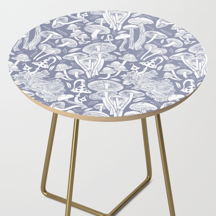 Delicious Autumn botanical poison IV // blue grey background Side Table Gallery Image 2