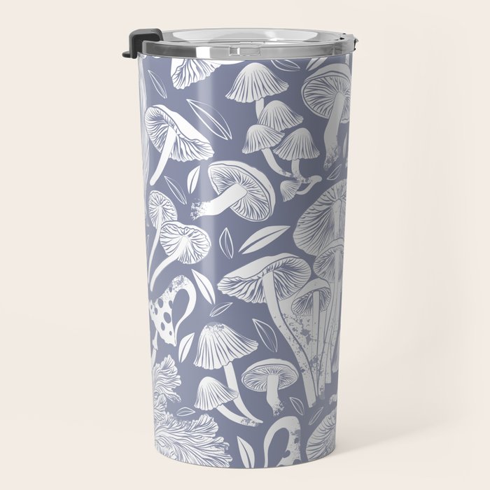 Delicious Autumn botanical poison IV // blue grey background Travel Mug Gallery Image 3