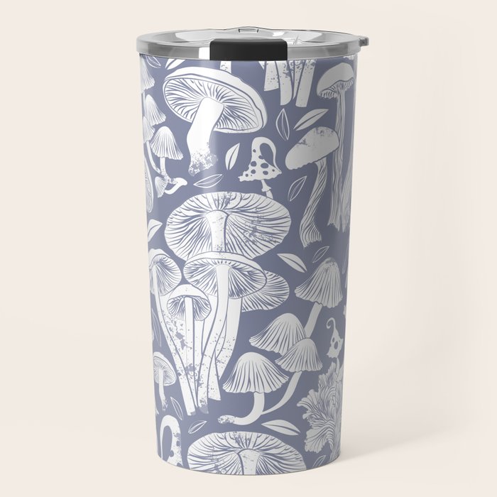 Delicious Autumn botanical poison IV // blue grey background Travel Mug Gallery Image 1