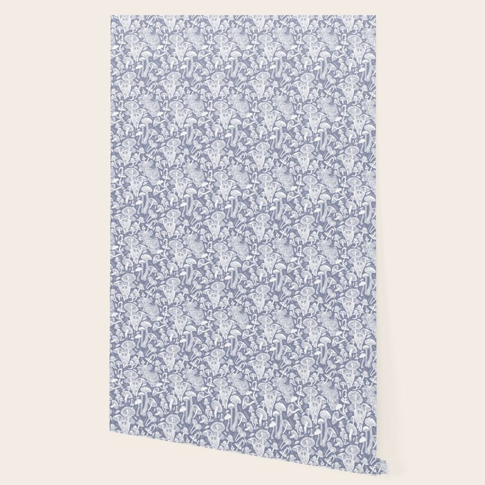 Delicious Autumn botanical poison IV // blue grey background Wallpaper Gallery Image 2