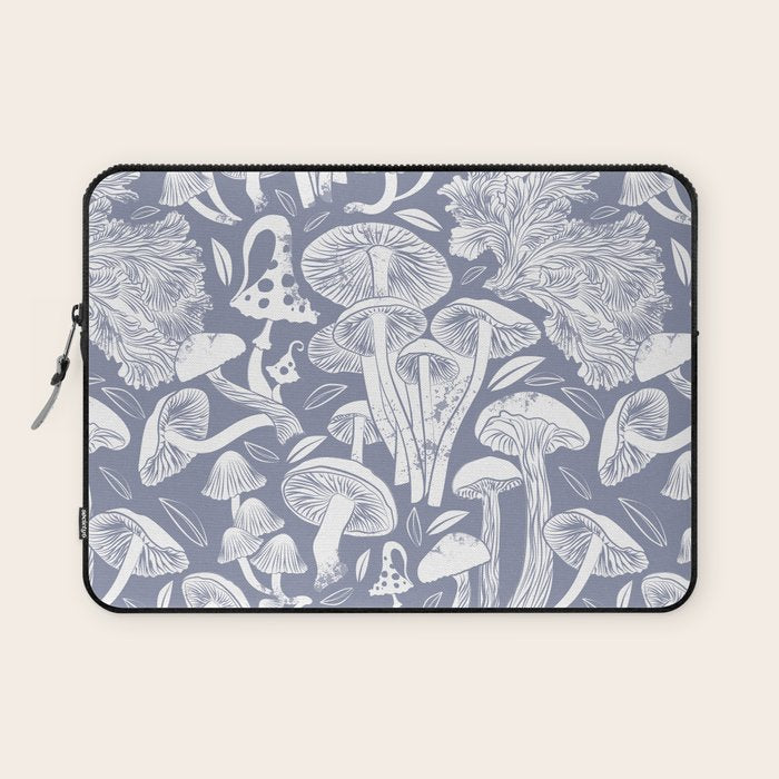 Delicious Autumn botanical poison IV // blue grey background Laptop Sleeve Gallery Image 1
