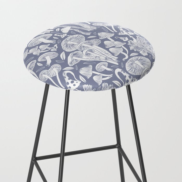 Delicious Autumn botanical poison IV // blue grey background Stool Gallery Image 2
