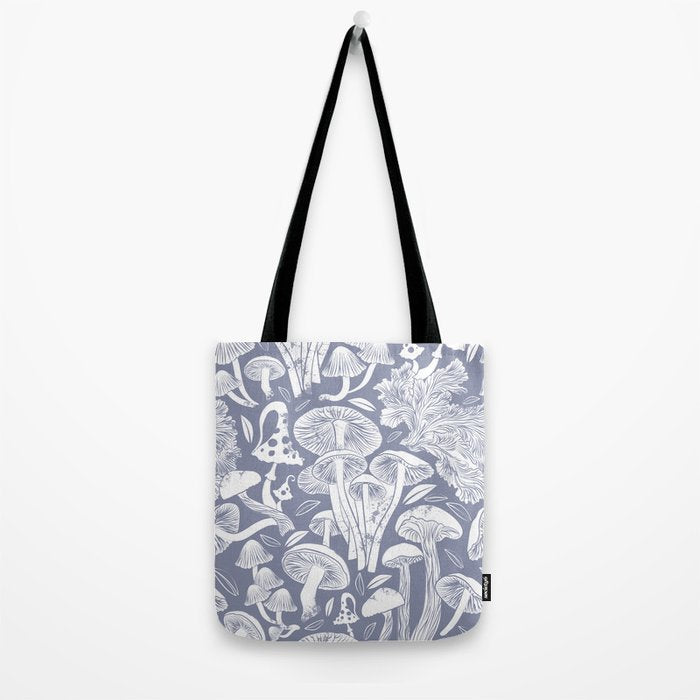 Delicious Autumn botanical poison IV // blue grey background Tote Bag Gallery Image 2