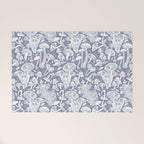 Delicious Autumn botanical poison IV // blue grey background Welcome Mat Gallery Image 1