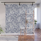 Delicious Autumn botanical poison IV // blue grey background Wall Mural Gallery Image 1