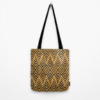 Feather Ikat - Marigold and black Tote Bag Gallery Image 2
