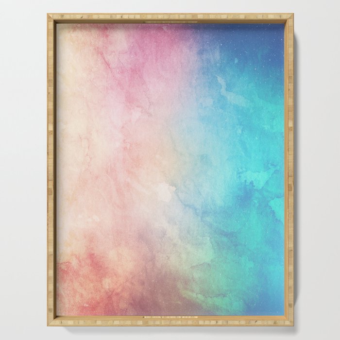 Fire and Ice - Watercolor Painting Serving Tray Gallery Image 1
