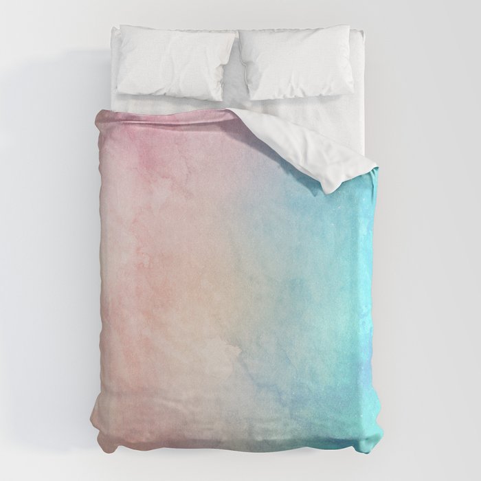 Fire and Ice - Watercolor Painting Duvet Cover Gallery Image 6