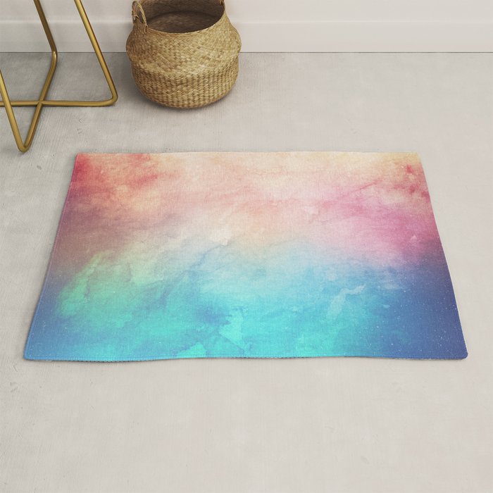 Fire and Ice - Watercolor Painting Rug Gallery Image 1