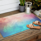 Fire and Ice - Watercolor Painting Outdoor Rug Gallery Image 2