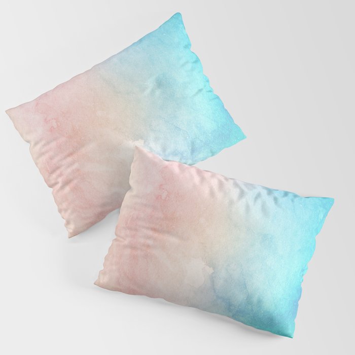Fire and Ice - Watercolor Painting Pillow Sham Gallery Image 1
