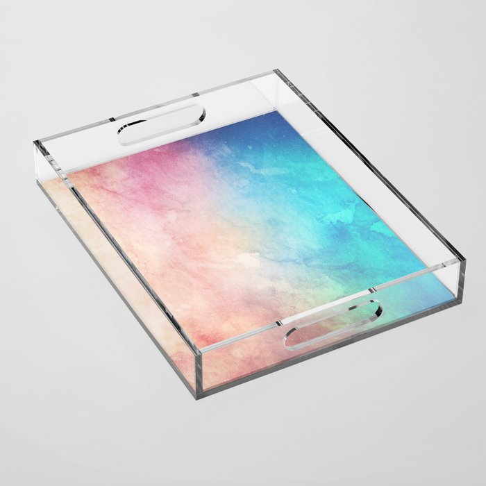 Fire and Ice - Watercolor Painting Acrylic Tray Gallery Image 1