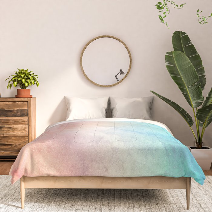 Fire and Ice - Watercolor Painting Comforter Gallery Image 3