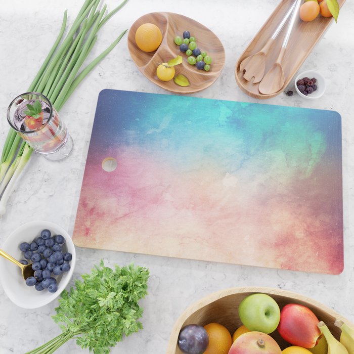 Fire and Ice - Watercolor Painting Cutting Board Gallery Image 2