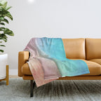 Fire and Ice - Watercolor Painting Throw Blanket Gallery Image 1