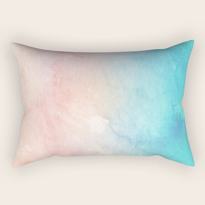 Fire and Ice - Watercolor Painting Rectangular Pillow Gallery Image 1