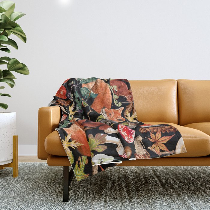 AUTUMN WOODLAND Throw Blanket Gallery Image 1