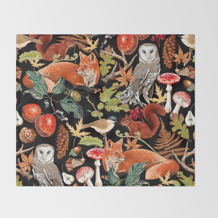 AUTUMN WOODLAND Throw Blanket Gallery Image 2