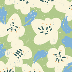 Bold flowers in my garden on chalky green Coffee Mug Gallery Image 2