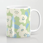 Bold flowers in my garden on chalky green Coffee Mug Gallery Image 1