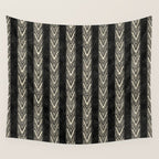 Canyon Stripe - black and cream Wall Tapestry Gallery Image 4