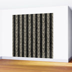 Canyon Stripe - black and cream Wall Mural Gallery Image 2