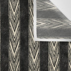 Canyon Stripe - black and cream Wall Tapestry Gallery Image 3