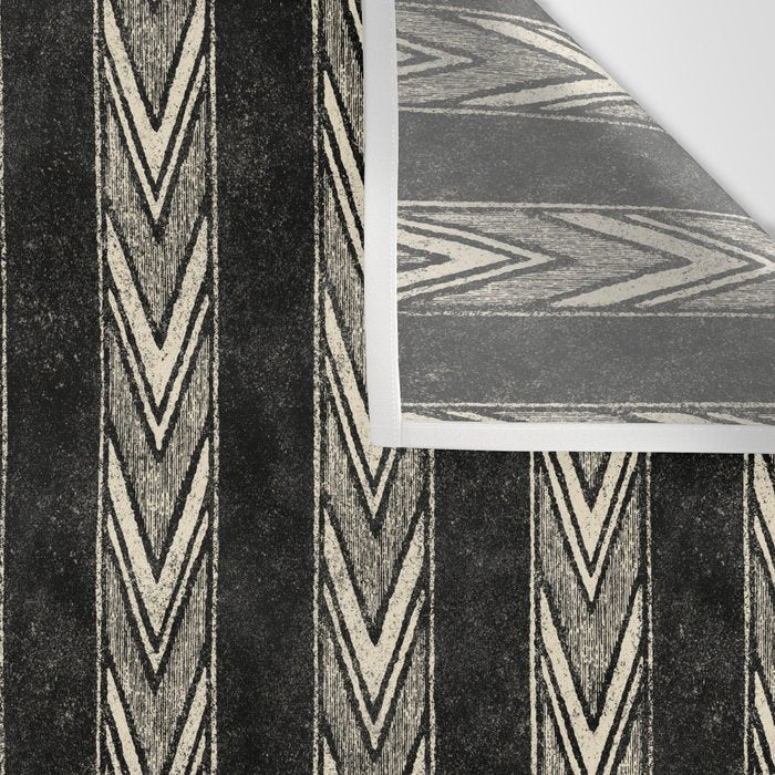 Canyon Stripe - black and cream Wall Tapestry Gallery Image 3