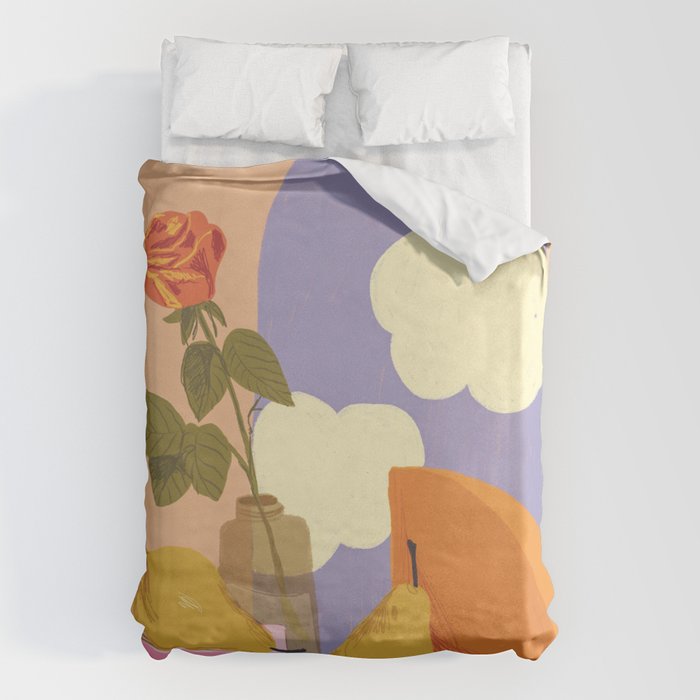 Rose and pears Duvet Cover Gallery Image 1