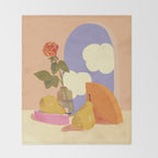 Rose and pears Throw Blanket Gallery Image 2
