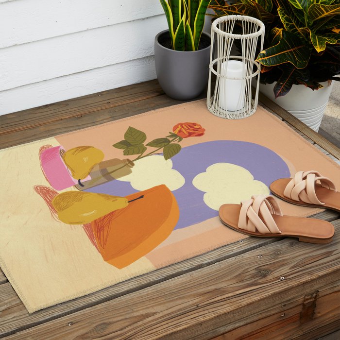 Rose and pears Outdoor Rug Gallery Image 2