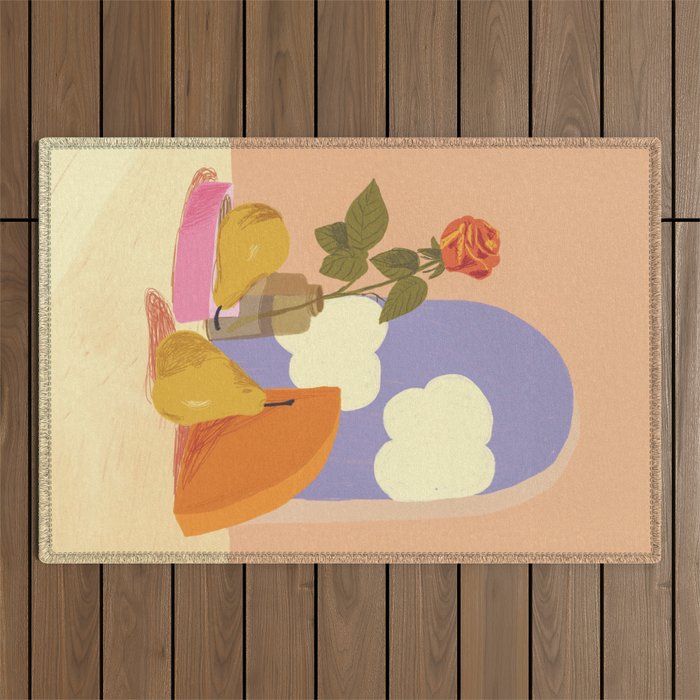Rose and pears Outdoor Rug Gallery Image 1